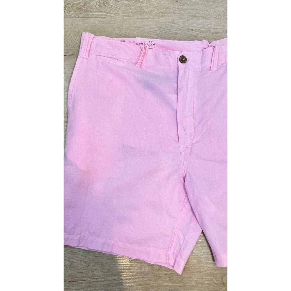 Polo Ralph Lauren 8-Inch Straight Fit Linen-Cotton Carmel Pink Shorts